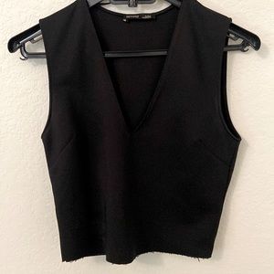 Black Seamless Crop Top